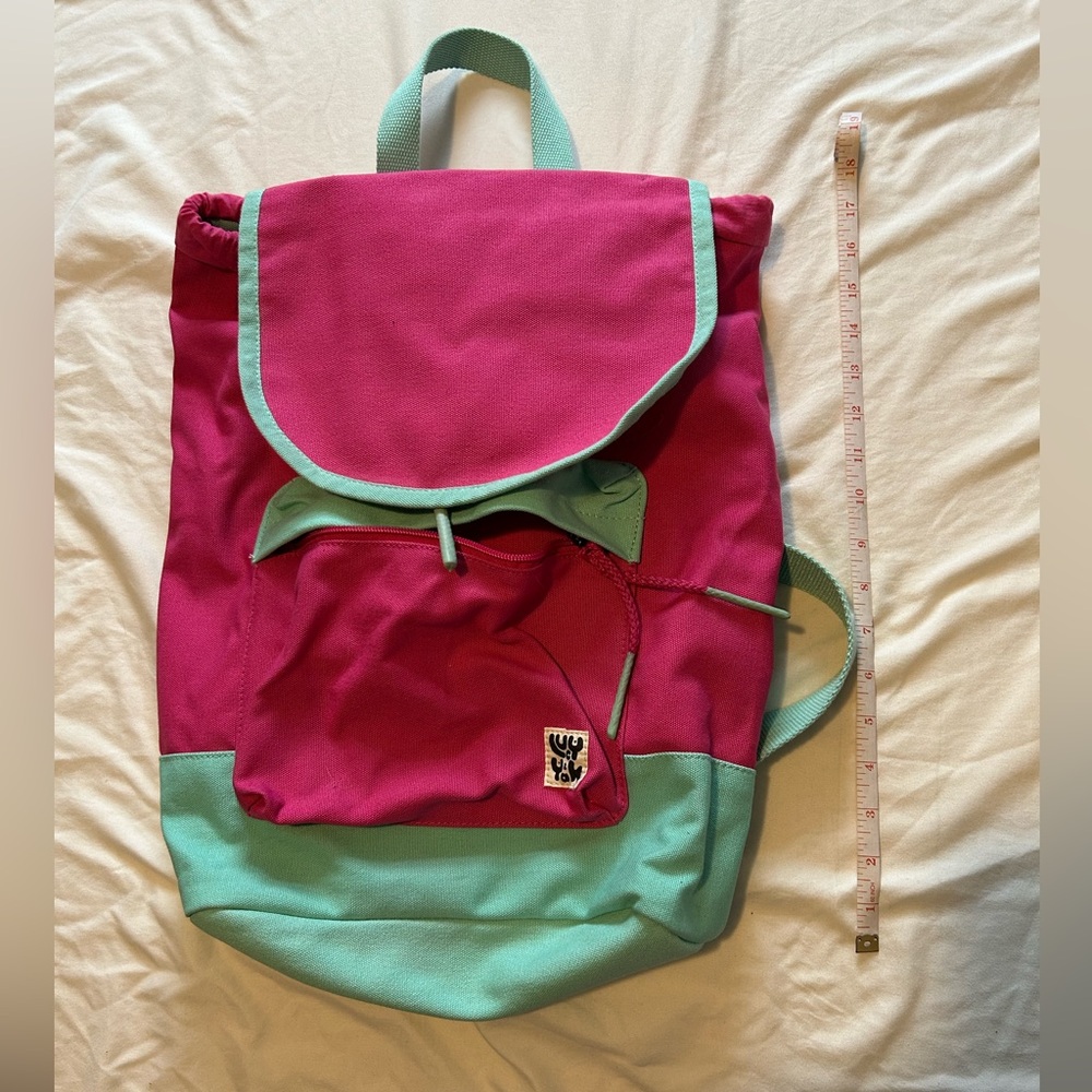 Lucy & Yak Pink and Teal Backpack